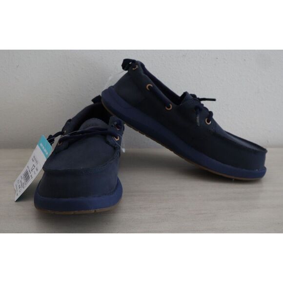REEF CJ4303 Men's Sz 12 Navy Blue Swellsole Pier Le Easy On/Off Boat Shoes - Picture 1 of 12